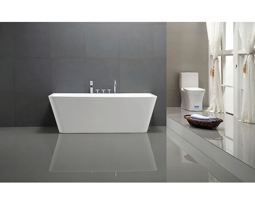Cada Baie Dreptunghiulara Freestanding Linea Wall, Acril, 170x80 cm, 350 l, Alb