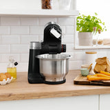 Robot de Bucatarie BOSCH Mum Seria I 2 MUMS2VM40, Vas 3.8l, Blender 1.25l, 900W, 7 Trepte Viteza, Negru-Argintiu