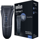 Aparat de ras electric Braun Series 1 130s, Lavabil, SmartFoil, Negru