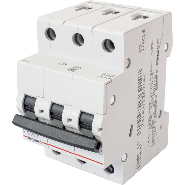 Siguranta automata Legrand RX3 3P curba C, 63A 4,5kA
