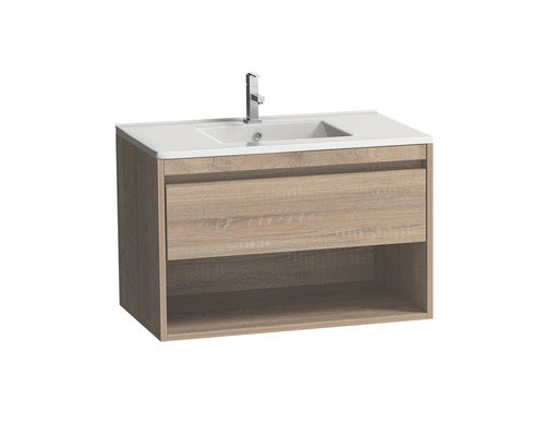 Set Esma Baza Lavoar si Lavoar, 1 Sertar, PAL, 65 cm, Stejar Natur