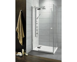 Cabina de dus patrata Radaway Almatea KDJ, 100x100x195 cm, colt stanga, sticla securizata Intimato, profil crom