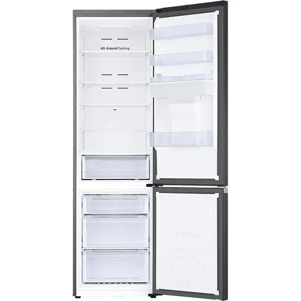 Combina frigorifica Samsung RB38T650EB1/EF, 386 l, No frost, Compresor Digital Inverter, All around coooling, Dispenser apa, Clasa E, H 203 cm, Negru