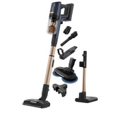 Aspirator vertical Electrolux Ultimate 800 EP81B25WET, autonomie max 60 min, 25.2 V, 150 AW, ecran LCD, 3 viteze, tub inox telescopic, perie cu LED pentru mopping + rezervor apa, albastru indigo
