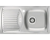 Chiuveta Bucatarie Cu O Cuva Alveus Basic 150 Leinen, 78x35 Cm, Cu Picurator Pe Partea Stanga, Inox