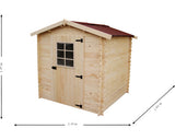 Casuta De Gradina Habrita Fara Podea Lemn Masiv Rasinoase 210x204 Cm Natur