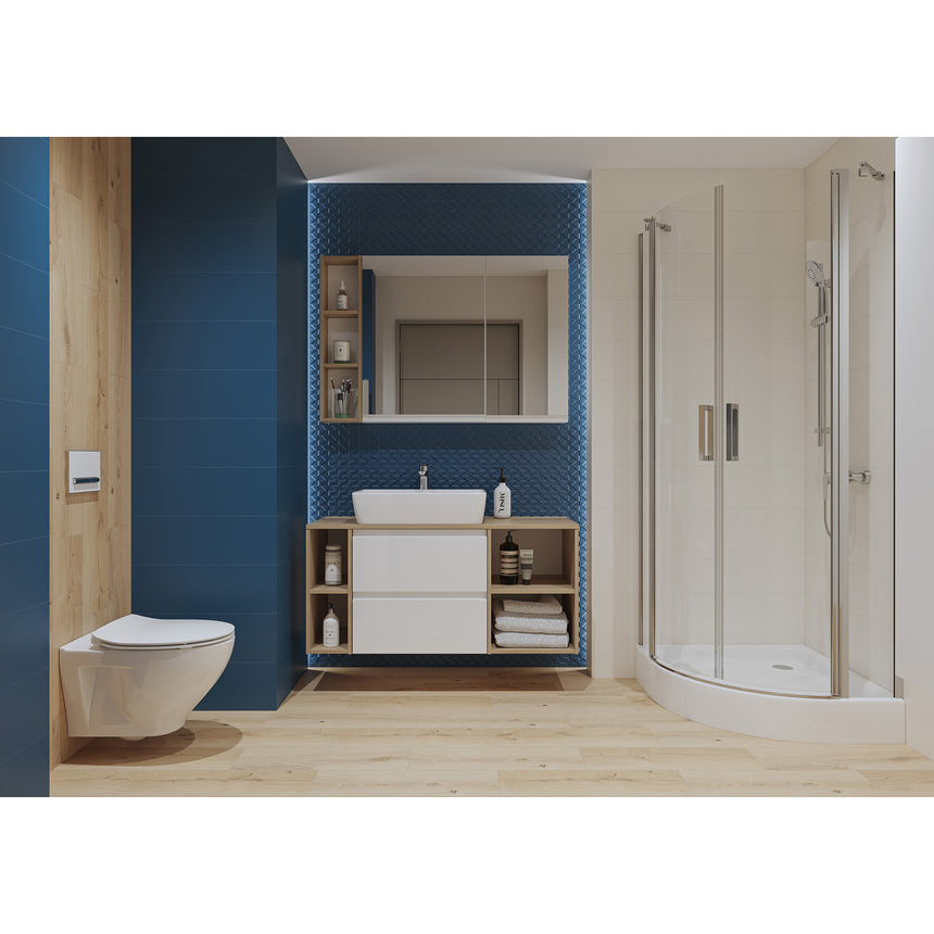 Blat mobilier baie Cersanit Moduo, S590-023, AquaSafe, 79.8 cm, Stejar