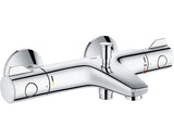 Baterie cada cu termostat Grohe Grohtherm 800, monocomanda, cartus ceramic, filtru impuritati, protectie reflux, diverter, Crom