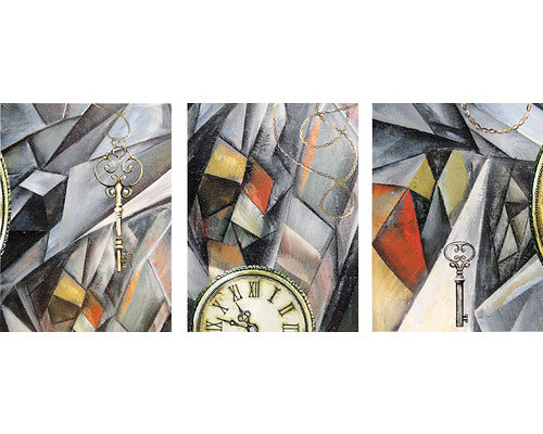 Tablou Canvas Clock 3x 45x60 Cm