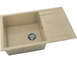 Chiuveta Bucatarie Cu O Cuva Fat Avangard 228 80x49 Cm, Cu Picurator, Reversibila, Granixit Latte