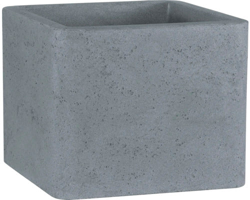 Ghiveci Flori Geli Cube Patrat Plastic 29, 5x29, 5x28 Cm Gri Deschis
