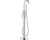 Baterie cada freestanding cu monocomanda Schütte cu para si furtun dus crom