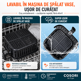 Friteuză fără Ulei Cosori 5.5L, 1700W, 11 Programe, Ecran Digital, Accesorii Grătar si Frigărui, Roșu