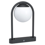 Stalp exterior, PRATA VECCHIA, EGLO, E27, 1x28W, otel zincat, negru, plastic, alb, 32 x 20 x 45 cm, IP44
