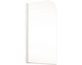 Paravan cada Schulte, 80x140 cm, 1 element, sticla clara, profil alb