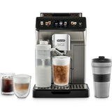 Espressor automat De'Longhi Eletta Explore ECAM 450.86.T, 1450W, 50+ tipuri de bauturi, 19 bari, 2 Carafe, Tehnologie LatteCrema (Hot & Cool), Tehnologie de extractie la rece, Rasnita Bean Adapt, Coffee Link App, Cana 473 ml, Negru argintiu