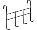 Cuier Pentru Usa Cu 4 Carlige Hettich Budget 280x165x60 Mm, Otel Vopsit Negru