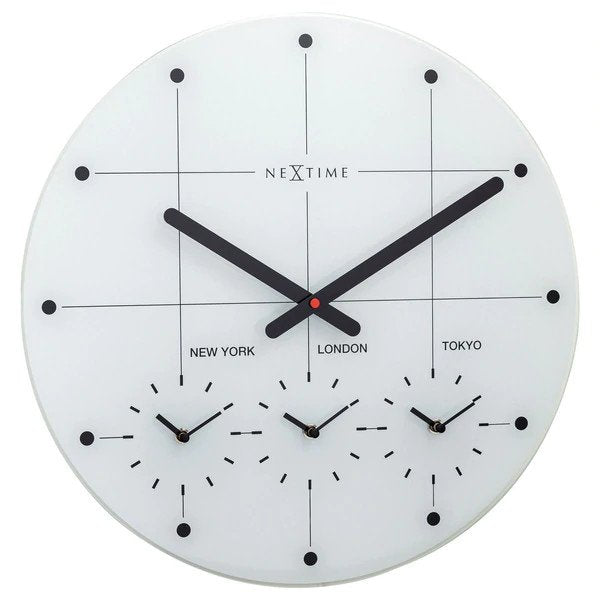 Ceas de perete NeXtime Big City, 43cm, alb