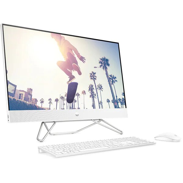 Sistem All-in-One HP 27-cb1067nq cu procesor Intel® Core™ i5-1235U pana la 4.40 GHz, 27", Full HD, IPS, 8GB, 512GB SSD PCIe® NVMe™ M.2, Intel® Iris® Xᵉ, FreeDOS, White