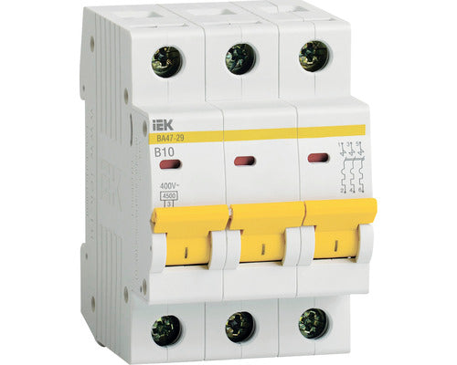 Disjunctor Electric Modular Iek 3p 10a 4, 5ka, Curba B