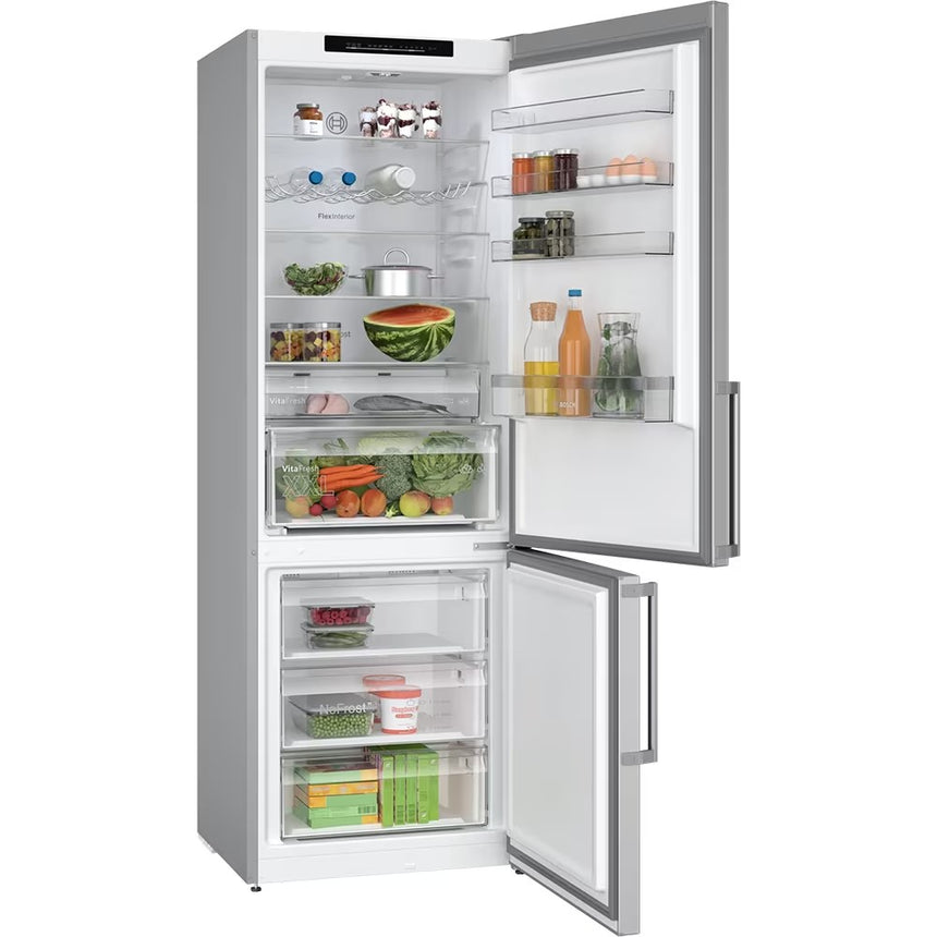 Frigider combinat, BOSCH KGN49VICT, No Frost, 440 l, M: 203 cm, Display LED TouchControl, VitaFresh XXL, clasa energetica C