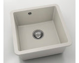Chiuveta Bucatarie Cu O Cuva Fat Avangard 222 46x46 Cm Fara Picurator, Montare Sub Blat, Fatgranit Light Beige