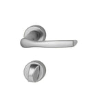 Maner usa interior, Hoppe Milano, cu rozeta pentru WC, material aluminiu, culoare argintiu, 119 x 44 mm