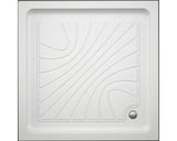 Cadita de Dus Patrata Belform Logos, 80x80x14 cm, Acril, 27CB0091, Include Sifon si Racord Flexibil, Alb