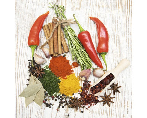 Tablou Sticla Hot Spices I 20x20 Cm
