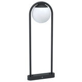 Stalp exterior, PRATA VECCHIA, EGLO, E27, 1x28W, otel zincat, negru, plastic, alb, 32 x 20 x 85 cm, IP44