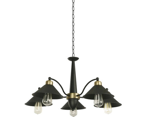 Lustra Titan E27 Max. 5x15w, Negru