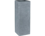 Ghiveci Flori Geli Cube Plastic 26x26x70 Cm Gri Deschis