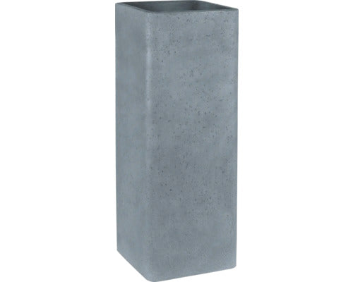 Ghiveci Flori Geli Cube Plastic 26x26x70 Cm Gri Deschis