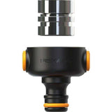 Racord pentru robinet Fiskars, 40 x 43 x 58 mm, adaptor filet interior M22x1, adaptor filet exterior M24x1, utilizare la interior