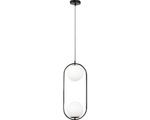Pendul Ghita E27 Max. 2x20w, Alb/negru