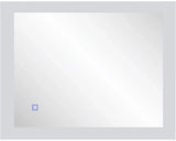 Oglinda Baie Cu Led Cordia Square Line 65x60 Cm Rama Argintie Senzor Touch Ip 44