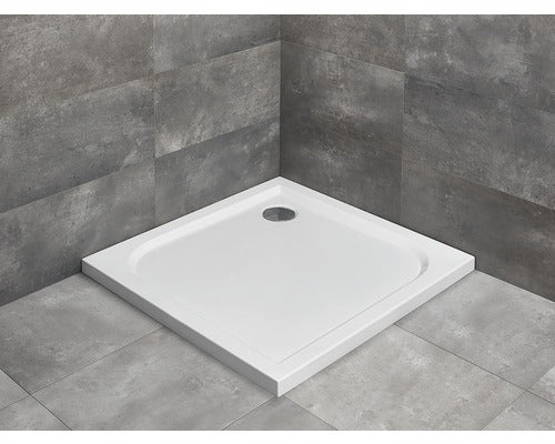 Cadita de Dus Patrata Radaway Delos C, 90x90x5 cm, Acril, SDC0909-01, Alb
