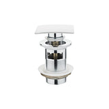 Ventil TEKA CLICK-CLACK rectangular 1107200, cu preaplin, Finisaj Crom