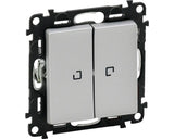Intrerupator Cap-scara Dublu Legrand Valena Life, Cu Lumina, Nuanta Aluminiu