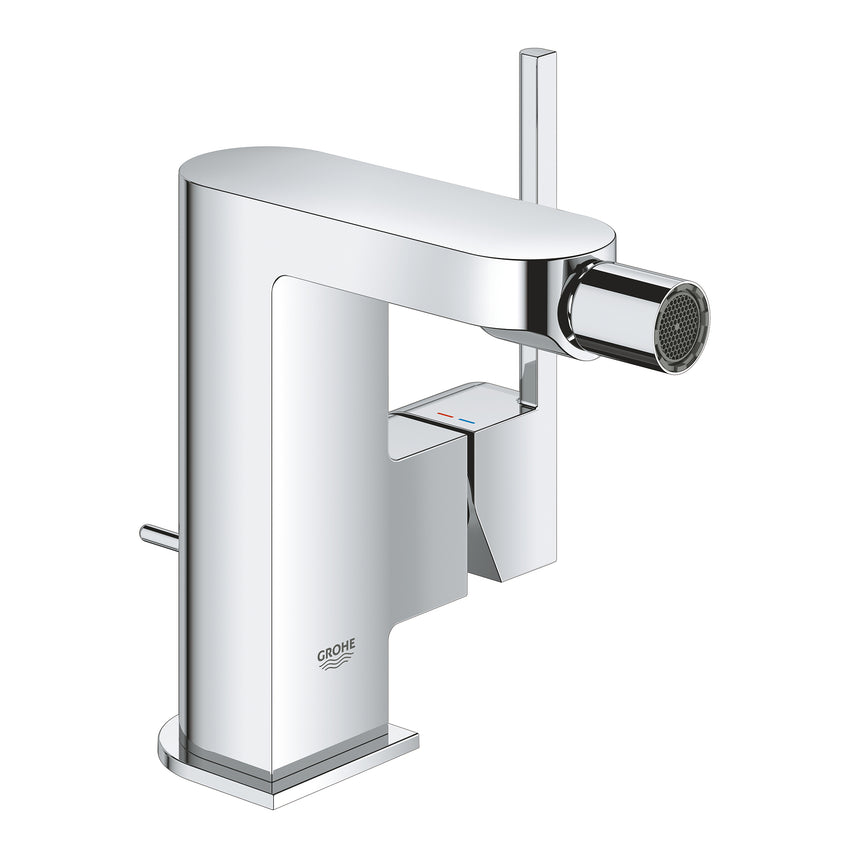 Baterie bideu Grohe Plus 33241003, 1/2'', monocomanda, cartus ceramic, aerator, limitator, set evacuare inclus, crom