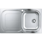 Chiuveta bucatarie Grohe K300, 860 x 500 mm, adancime 175 mm, reversibila, santinat, otel inoxidabil