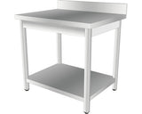 Masa Inox cu Rebord cu 1 Polita 160x70x85 cm