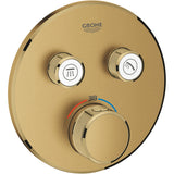 Unitate control Grohe Grohtherm Smartcontrol 29119GN0, 1/2'', 2 iesiri, termostat, incastrat, necesita valva incastrata, mat, auriu