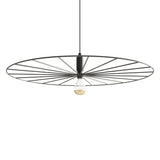 Lustra Suspendata Thoro Lighting, Negru, 60cm, 1xE27, Stil Industrial
