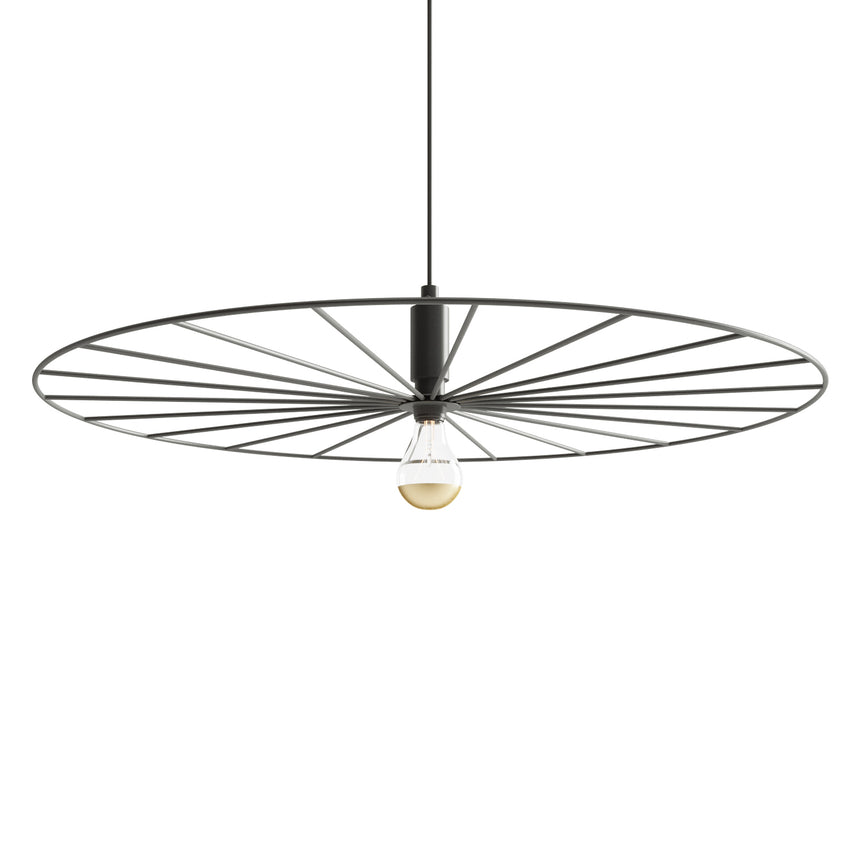 Lustra Suspendata Thoro Lighting, Negru, 60cm, 1xE27, Stil Industrial