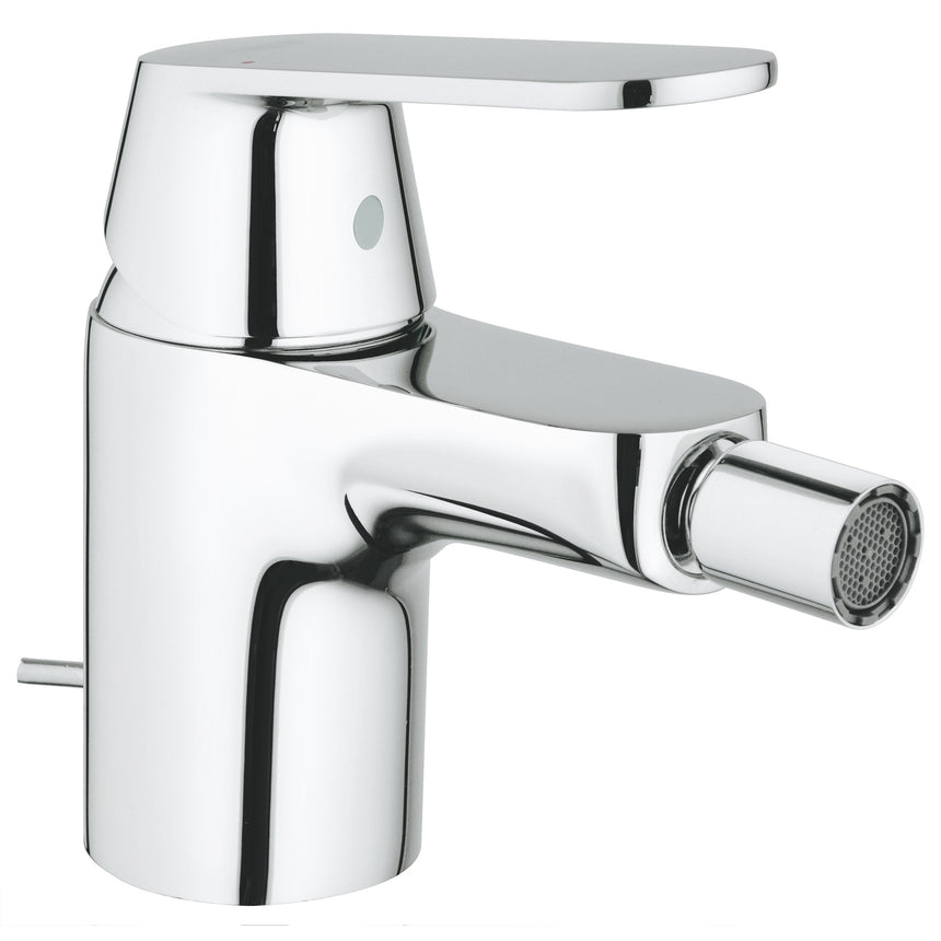 Baterie bideu Grohe Cosmopolitan, 1/2'', monocomanda, marimea S, limitator debit, cartus ceramic, set evacuare cu tija, crom