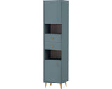 Dulap Baie Inalt Bjarne, 2 Usi 2 Sertare, Pal, 40,3x177,3 Cm, Albastru