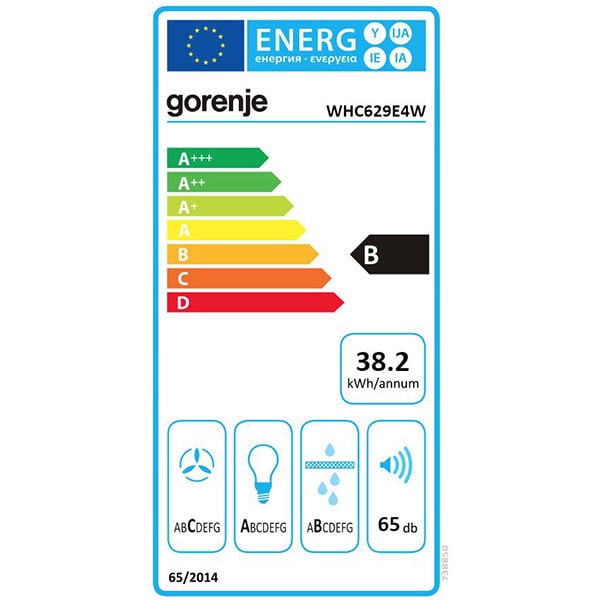 Hota decorativa Gorenje WHC629E4W, 60cm, alb