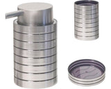 Set Dozator Sapun Lichid, Sapuniera Si Pahar Plastic Efect Crom