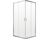 Set Cabina de Dus Dreptunghiulara Radaway Alienta D cu Cadita de Dus si Sifon, 100x80 cm, Sticla Transparenta, Profil Crom